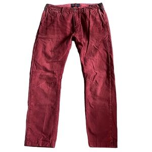 Scotch & Soda Theon Chino Pants Cotton Red size 32/34